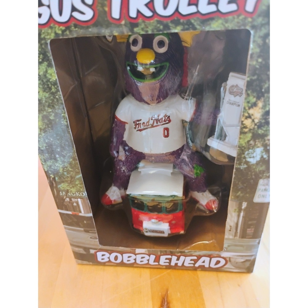 Gus Mascot Championship Trolley Bobblehead SGA FredNats NEW In Box 2025 FGA - Picture 5 of 10